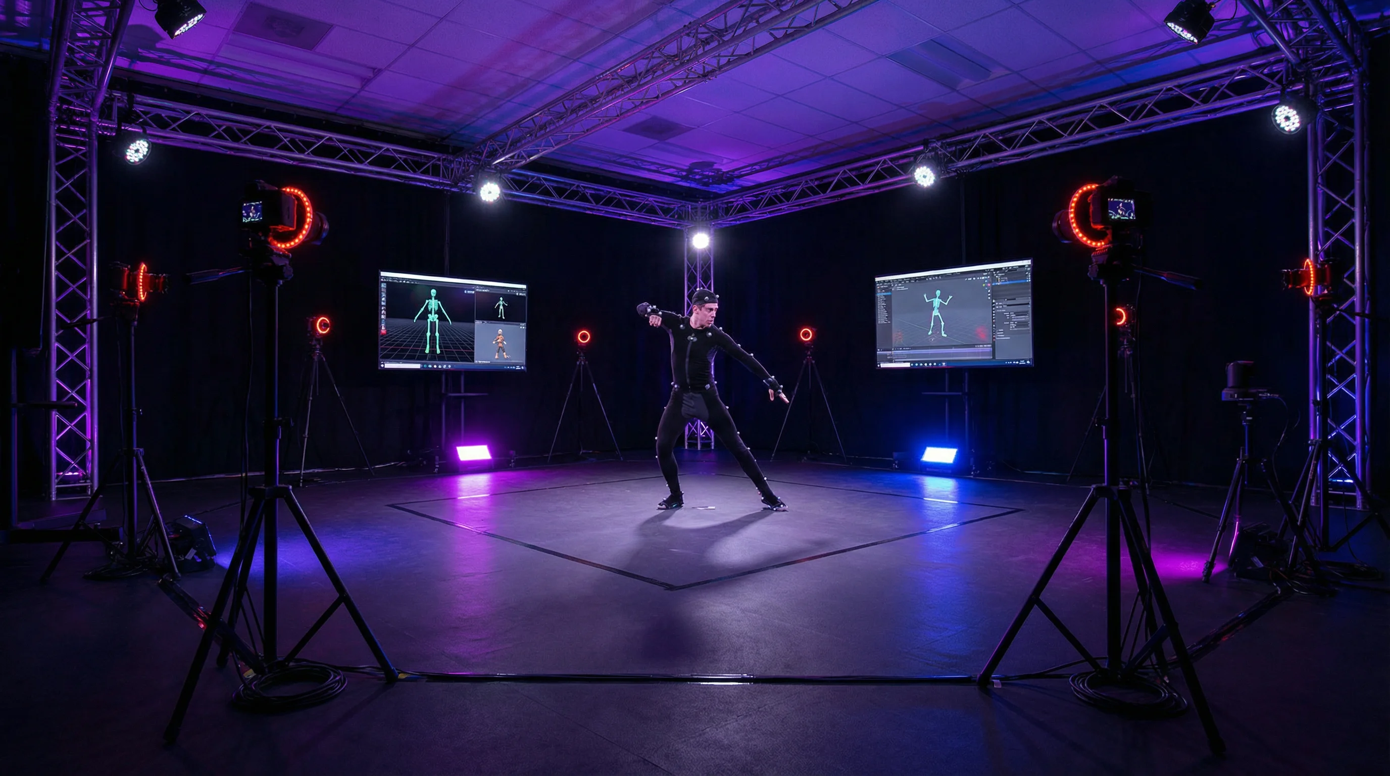 动画电影动作捕捉拍摄现场